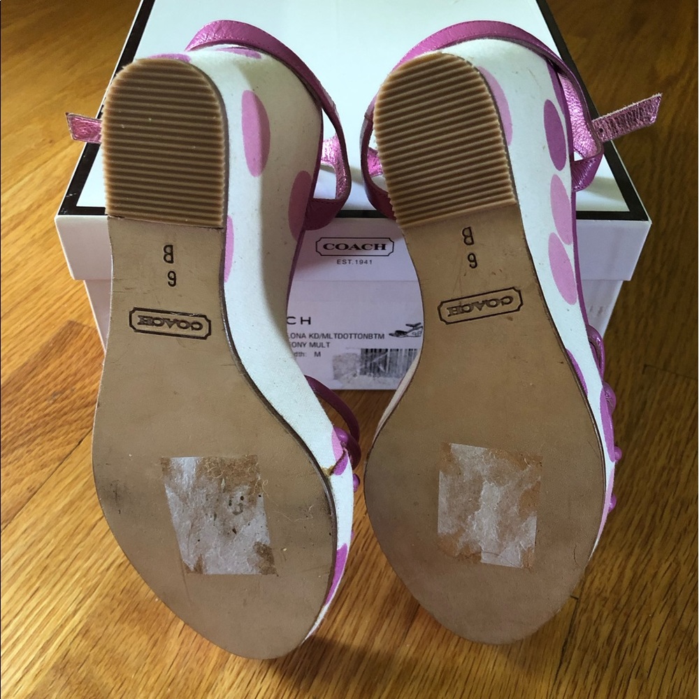 New Super Cute Coach Polka Dot Wedge - Picture 4 of 4